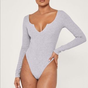 MESHKI V NECK BODYSUIT